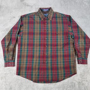 Vintage Pendleton Sir Pendleton Shirt Mens Medium Plaid Wool Made USA 90s